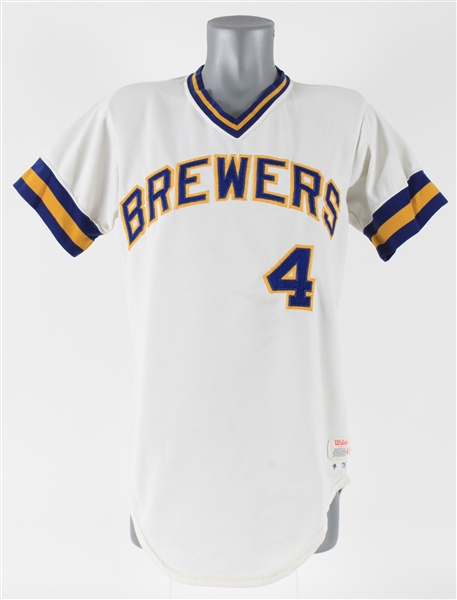 1975 Tim Johnson Milwaukee Brewers Game Worn Home Jersey (MEARS A10)