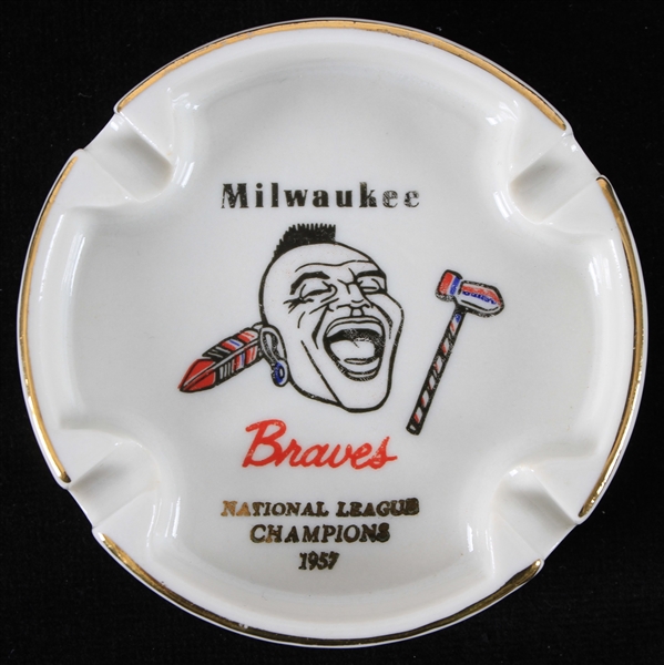 1957 Milwaukee Braves National League Champions 4" Ashtray