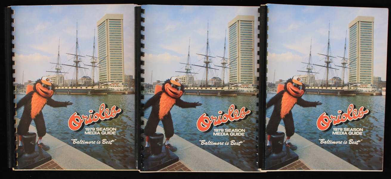 1979 Baltimore Orioles Media Guides - Lot of 3