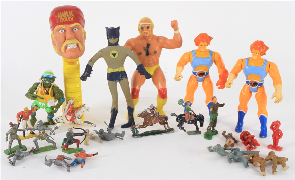 1950s-90s Vintage Classic Toy Collection - Lot of 25 w/ Hulk Hogan, Teenage Mutant Ninja Turtles, Batman, Thundercats & More 
