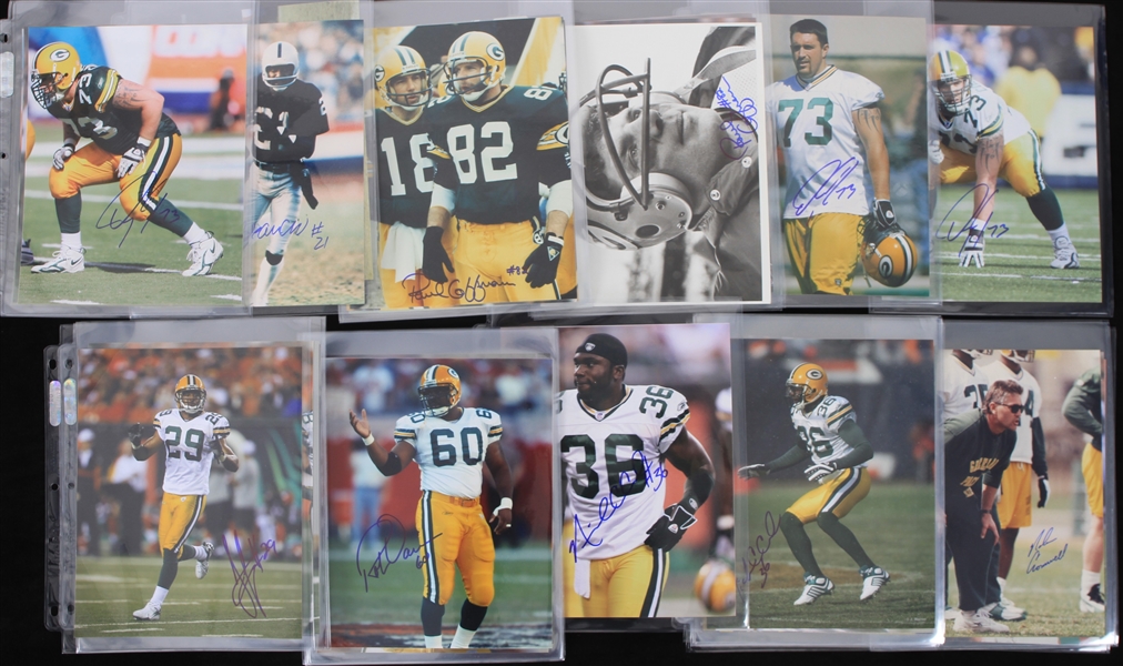 1980s-2000s Green Bay Packers Signed 8" x 10" Photos - Lot of 150
