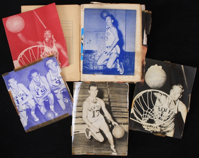 1950s-60s Vintage Composition Notebook w/ Hundreds of Baseball Basketball Hockey Autographs