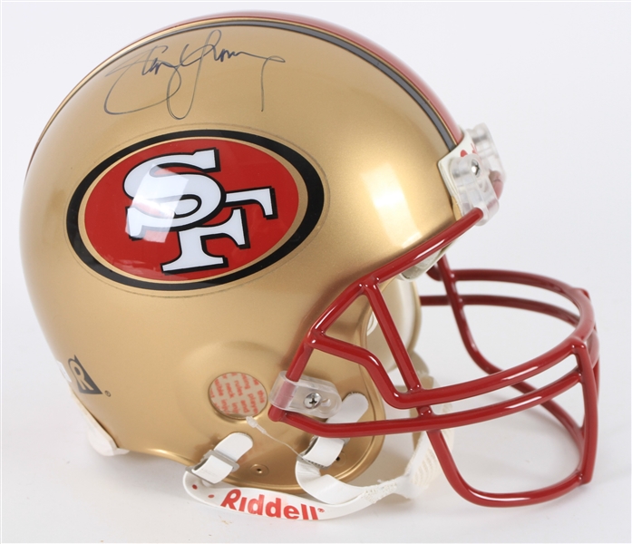 2000s Steve Young San Francisco 49ers Signed Full Size Helmet (JSA) 
