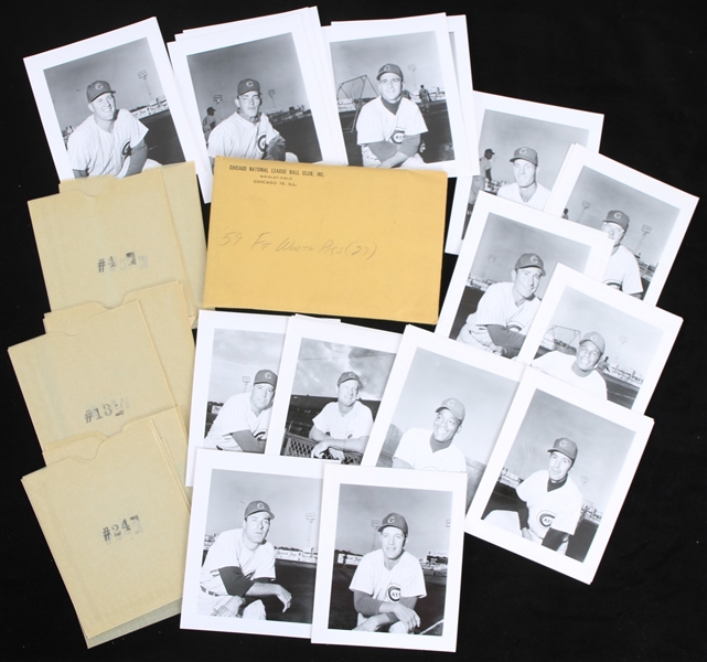 1959 Fort Worth Cats Original 4.5" x 5.5" Photos w/ Sleeves (Lot of 27)