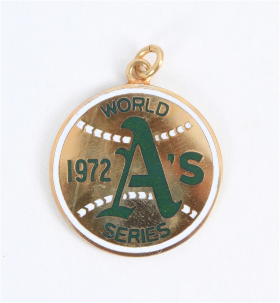 1972 Oakland As World Series 1" Press Pin Charm 