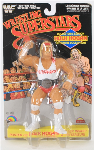 1985 Hulk Hogan MOC Rare White Shirt LJN Wrestling Superstars Action Figure