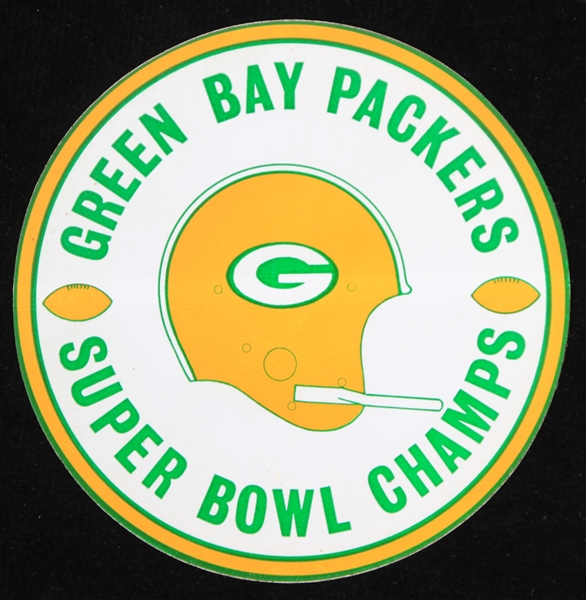 1960s Green Bay Packers Super Bowl Champs 4" Sticker 