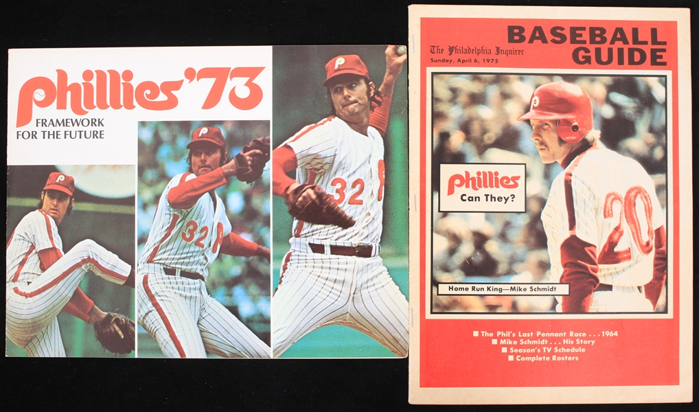 1973-75 Philadelphia Phillies Baseball Guide and Ticket Plan w/ Schedule 