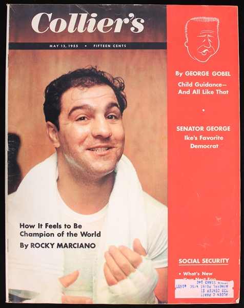 1955 Rocky Marciano Colliers 11x14 Magazine 