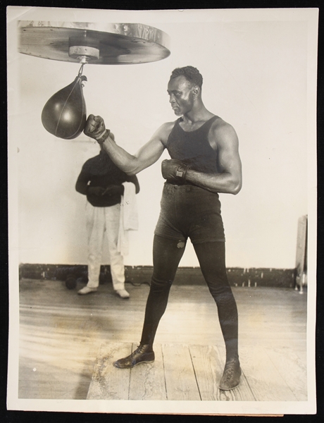 1924 Harry Wills Heavyweight Champion 6.5" x 8.5" Press Photo 