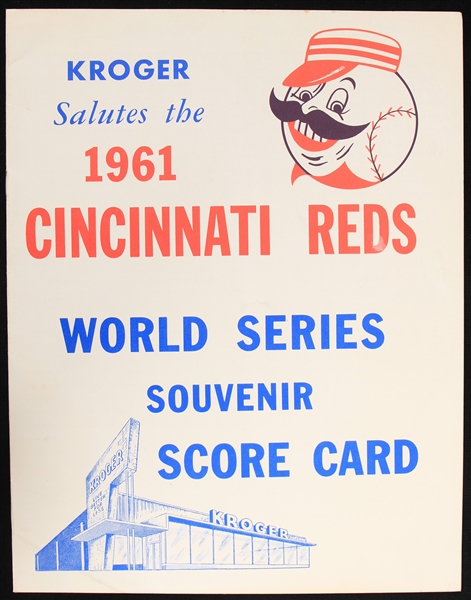 1961 Cincinnati Reds New York Yankees World Series Souvenir Scorecard Book