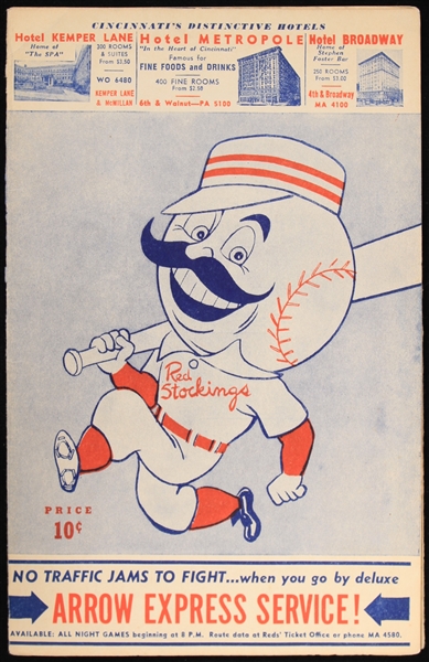 1953 (May 20) Cincinnati Reds Philadelphia Phillies Crosley Field Scored Scorecard w/ Ted Kluszewski & More Home Runs