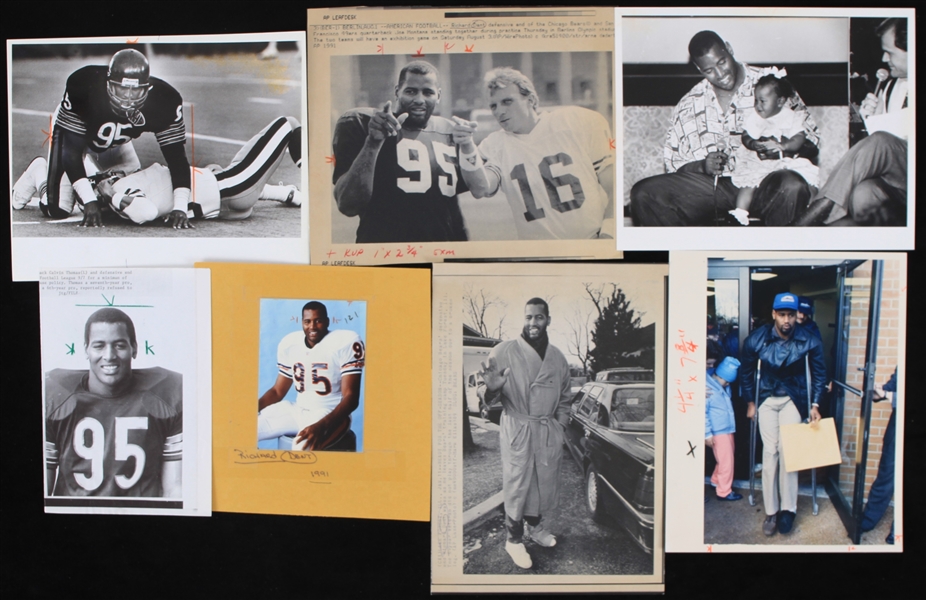 1980s Richard Dent Chicago Bears Press Photos (Lot of 14)