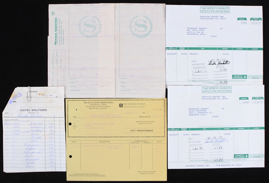 1970s Milwaukee Brewers Travel Documents - Lot of 6