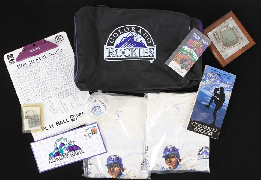 1990s Colorado Rockies Baseball, Media Guide, Coors Field Replica & more (Lot of 10)
