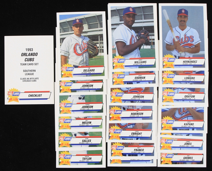 1993 Orlando Cubs Fleer Team Card Set