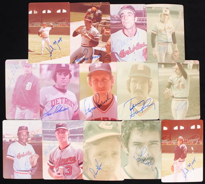 1970s Signed Baseball Snapshot Photos - Lot of 65+ w/ Jim Palmer, Mickey Lolich, Gene Tenace & More (JSA)