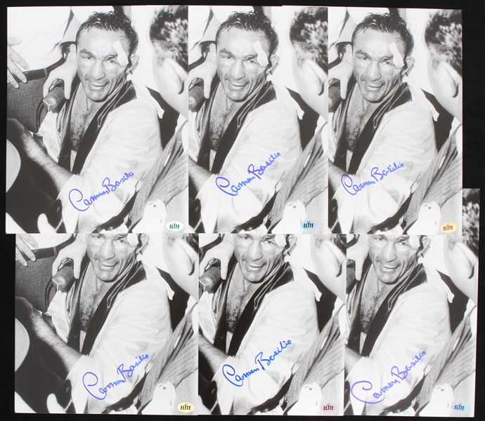 1960s Carmen Basilio World Champion Boxer Signed 8" x 10" Photos - Lot of 6 (JSA)