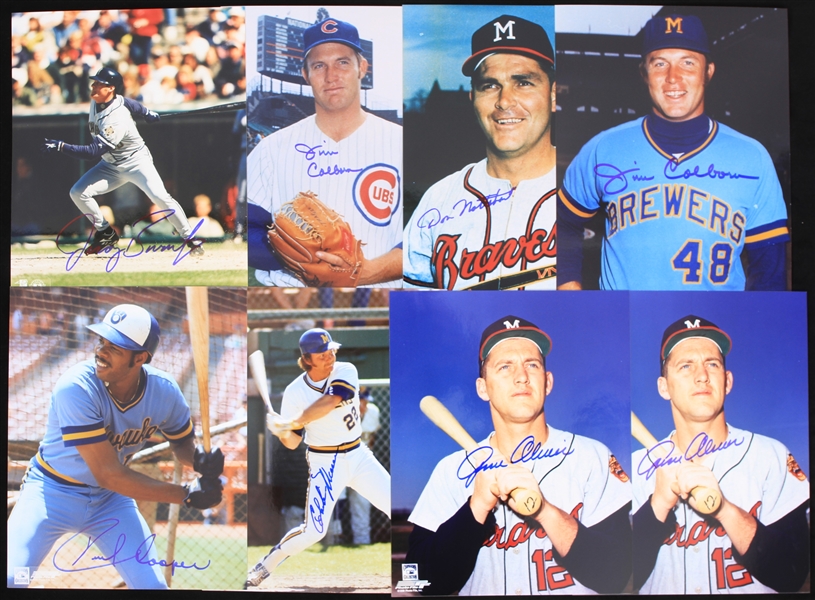 2000s Milwaukee Braves & Brewers Signed 8" x 10" Photos - Lot of 19 w/ Cecil Cooper, Mike Caldwell, Jeromy Burnitz, Jeff Cirillo & More (JSA)