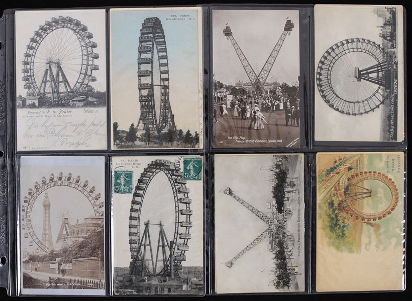 1908-1930s Ferris Wheel 3.5" x 5.5" Postcards (Lot of 15)