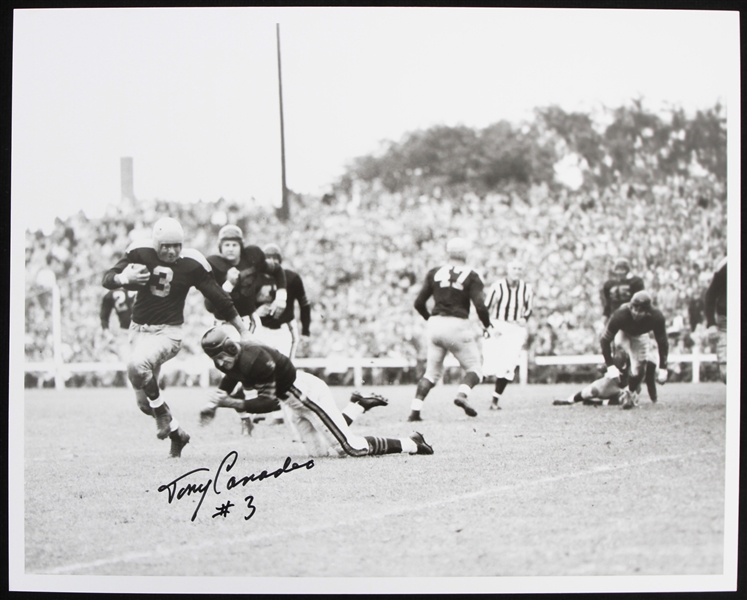 1980s Tony Canadeo Green Bay Packers Signed 8" x 10" Black & White Photo (JSA)