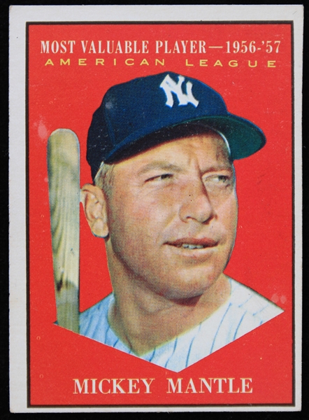 1961 Mickey Mantle New York Yankees Topps #475 Baseball Trading Card 