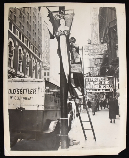 1936 President Franklin D. Roosevelt Preparation for Madison Square Garden Speech 8x10 Press Photo  