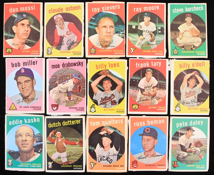 1959 Topps Trading Cards Including Carl Furillo, Moe Drabowsky, Ray Moore and more (Lot of 28)