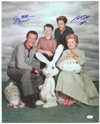 1957-1963 Jerry Mathers Tony Dow Leave it to Beaver Signed 16x20 Photo *JSA*