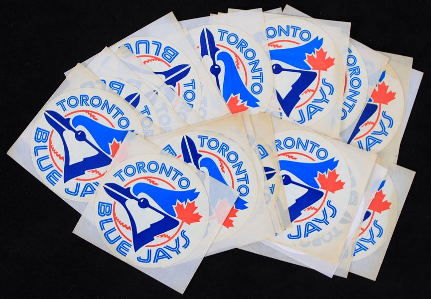1980s Toronto Blue Jays 3" Circular Logo Decals - Lot of 24