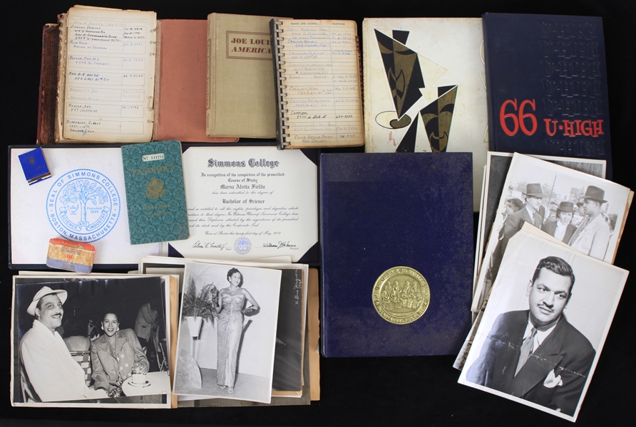 1930s-70s Joe Louis World Heavyweight Champion Personal Memorabilia Collection - Lot of 100+ w/ Photos, Books, Newspapers, Telegrams & More