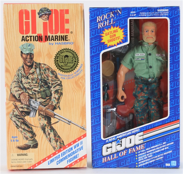 1990s G.I. Joe Hasbro Rock N Roll and Action Marine Sealed 12" Poseable Figures (Lot of 2)