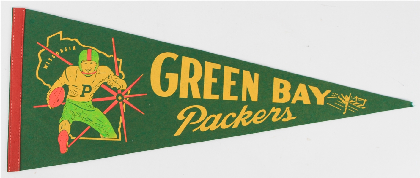 1950s Green Bay Packers Full Size Pennant