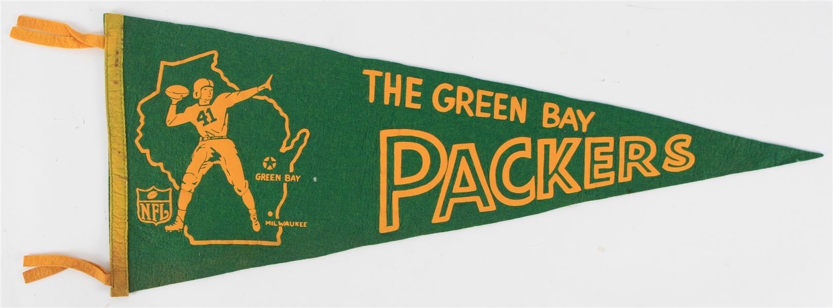 1950s Green Bay Packers Full Size Pennant