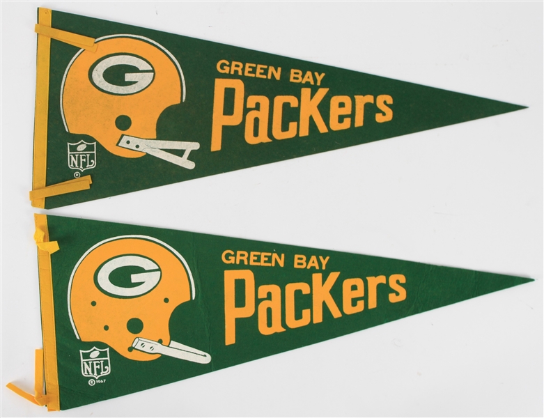 1960s Green Bay Packers Full Size Pennants (Lot of 2)