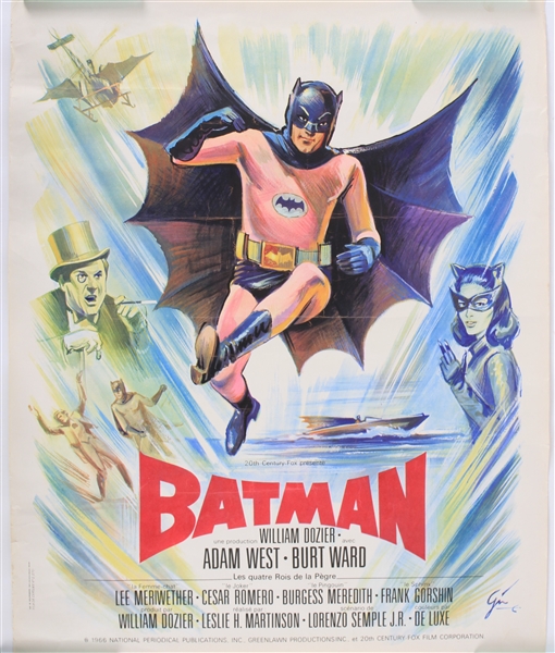 1966 Batman Les Quatre Rois de la Pègre 18" x 22" French Poster 