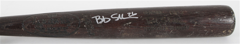 1983 Bob Skube Milwaukee Brewers Signed Louisville Slugger Professional Model Game Used Bat (MEARS LOA/JSA)