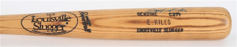 1985 Ernie Riles Milwaukee Brewers Signed Louisville Slugger Professional Model Bat (MEARS LOA/*JSA*)