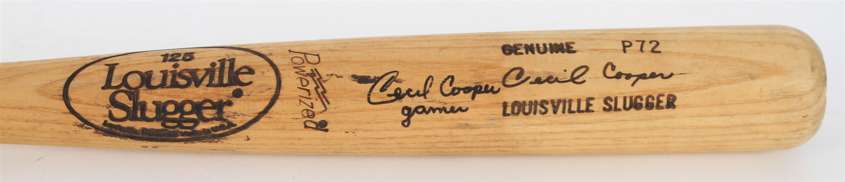 1983-85 Cecil Cooper Milwaukee Brewers Signed Louisville Slugger Professional Model Game Used Bat (MEARS LOA/JSA)
