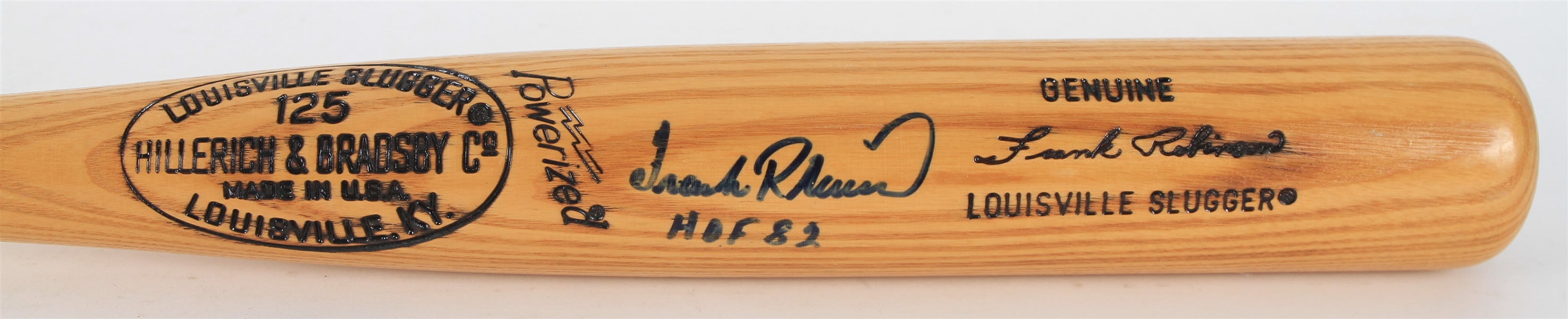 1973-75 Frank Robinson Angels/Indians Signed H&B Louisville Slugger Professional Model Bat (MEARS LOA/JSA)