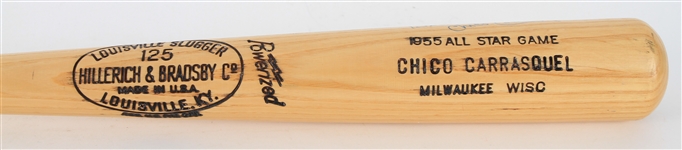 1955 Chico Carrasquel Chicago White Sox Signed H&B Louisville Slugger Professional Model All Star Game Bat (MEARS A8/JSA)