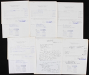 1976 Milwaukee Brewers Signed Old Timers Expenses Including Warren Spahn, Milt Pappas, Andy Pafko & more (Lot of 6) 