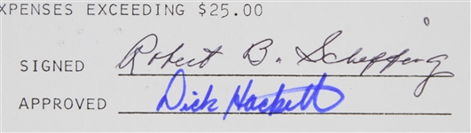 1976 Milwaukee Brewers Signed Old Timers Expenses Including Warren Spahn, Milt Pappas, Andy Pafko & more (Lot of 6) 