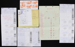 1976-78 Milwaukee Brewers Signed Travel Receipts Including Robin Yount, Bud Selig, Don Money, and more (Lot of 13)