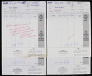 1976-78 Milwaukee Brewers Signed Travel Receipts Including Robin Yount, Bud Selig, Don Money, and more (Lot of 13)