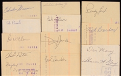 1982 Milwaukee Brewers Signed Checks Including Don Money, Bob Gibson, Bob McClure and more (Lot of 13)