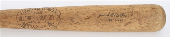1925-29 Jack Rothrock Boston Red Sox H&B Louisville Slugger Professional Model Game Used Bat (MEARS LOA)