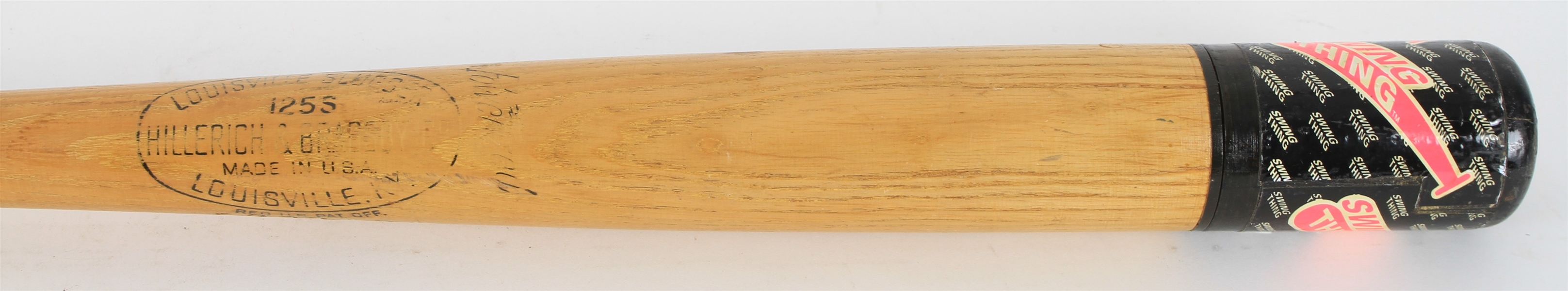1970s Hillerich & Bradsby Louisville Slugger Store Model Bat w/ Weighted Swing Thing Attachment