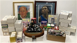 1980s-1990s Basketball, Baseball, Football Topps, Upper Deck Trading Cards, Framed Prints and more (Lot of 2,500+)