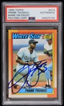 1990 Frank Thomas White Sox Signed Topps #414 Trading Card (PSA/DNA Slabbbed)